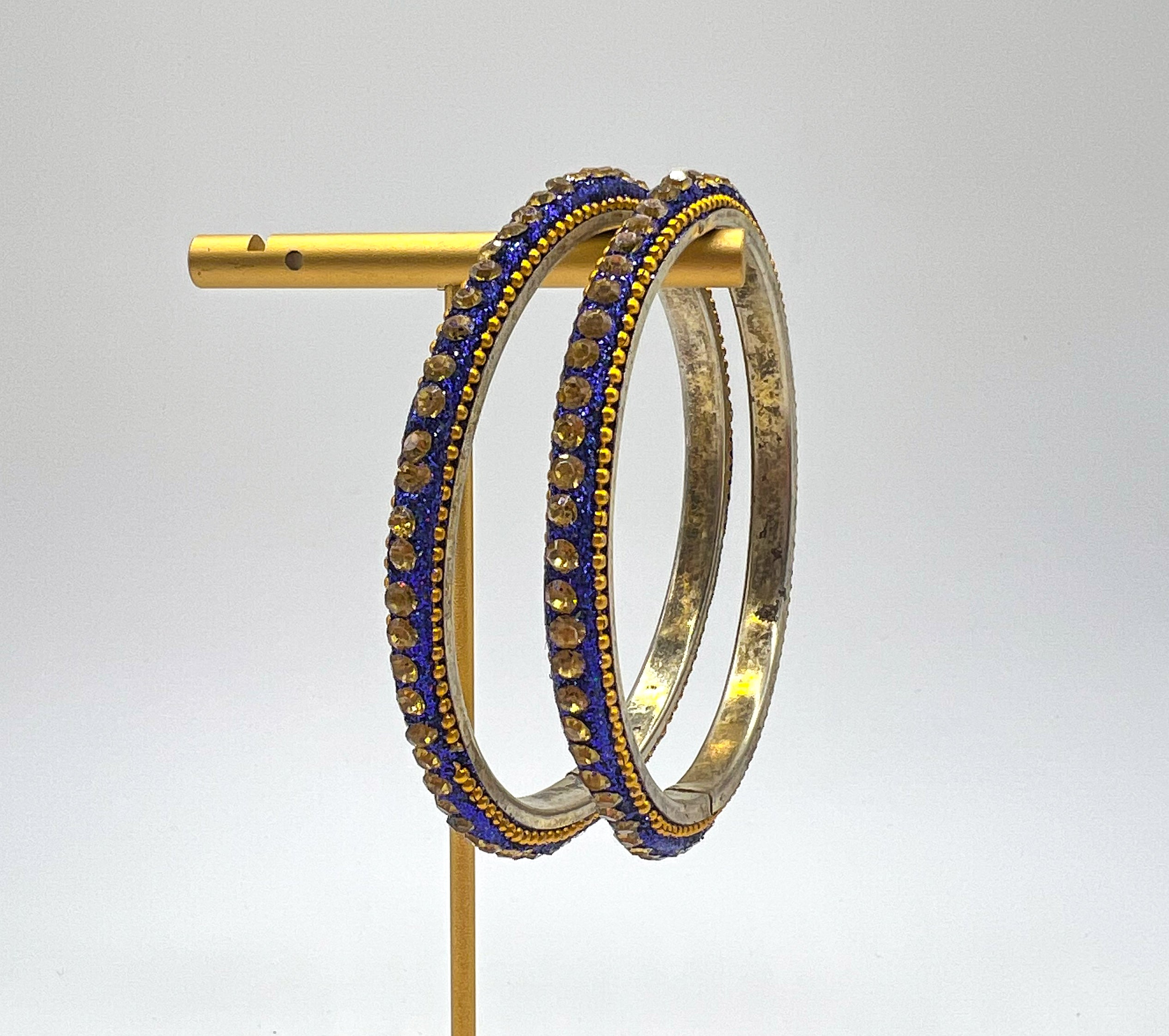 Pair Bangles Blue 2.6